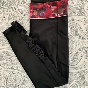 Lululemon Speed Tight with Pink Mid Rise Waistband